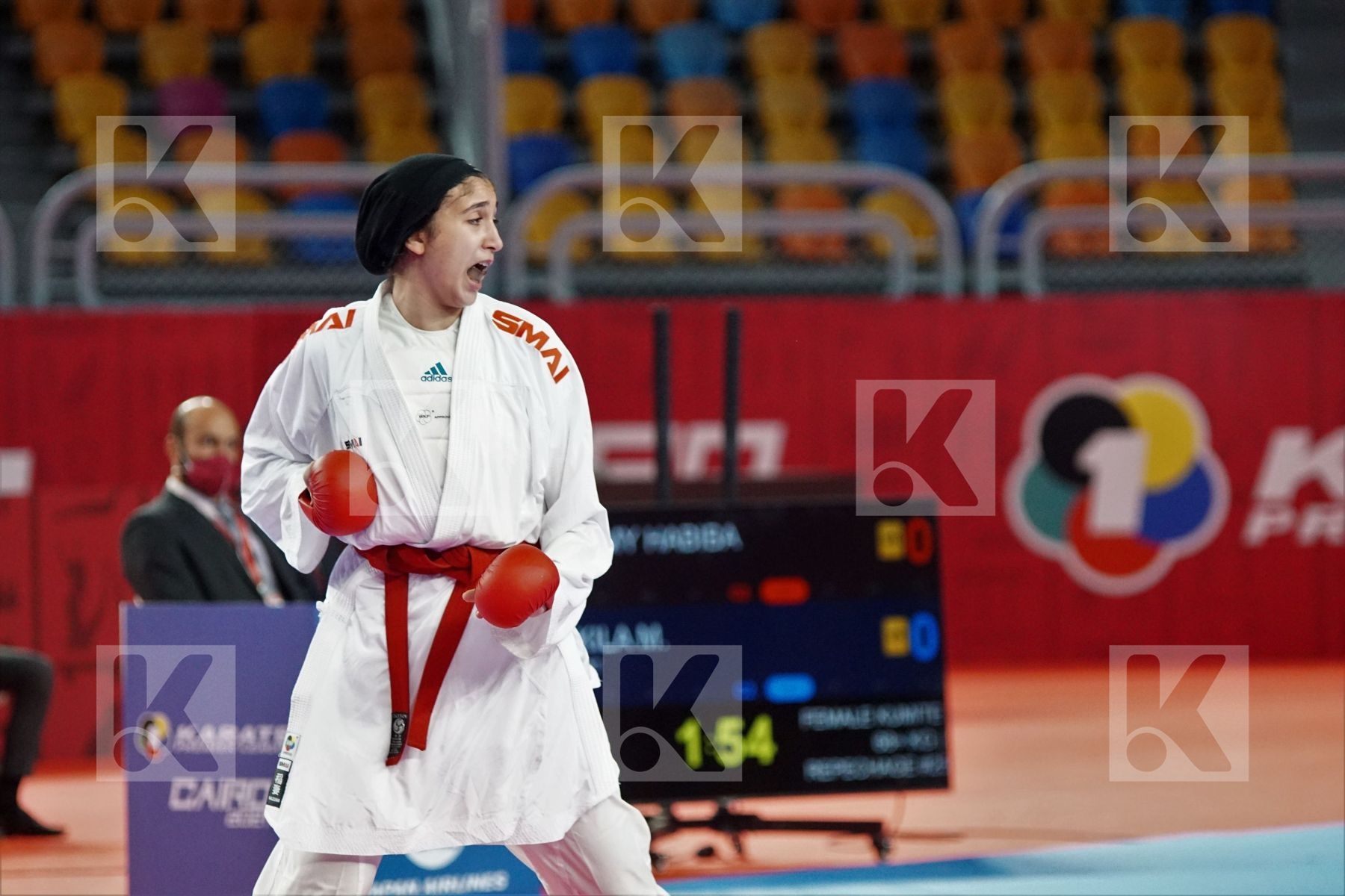 Habiba HELMY (EGYPT) vs (Menna Shaaban OKILA (EGYPT) in Female Kumite 68+ Kg - Bronze bout