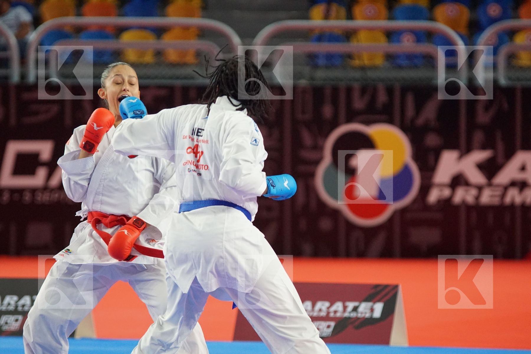 Aleksandra STUBLEVA (BUL) vs (Vanesca NORTAN (NEDERLAND) in Female Kumite 68+ Kg - Bronze bout