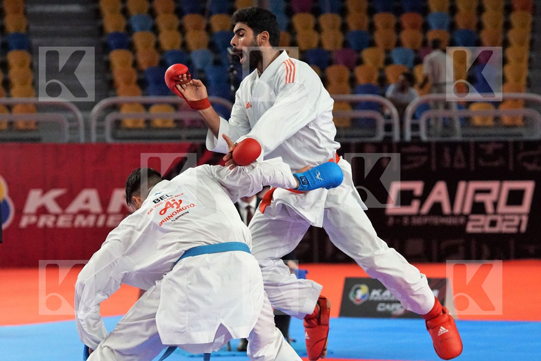 Taha Tarek MAHMOUD (EGYPT) vs (Luca COSTA (BELGIUM) in Male Kumite 84+ Kg - Bronze bout