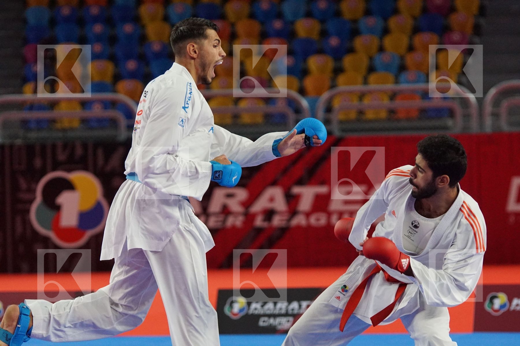 Taha Tarek MAHMOUD (EGYPT) vs (Luca COSTA (BELGIUM) in Male Kumite 84+ Kg - Bronze bout