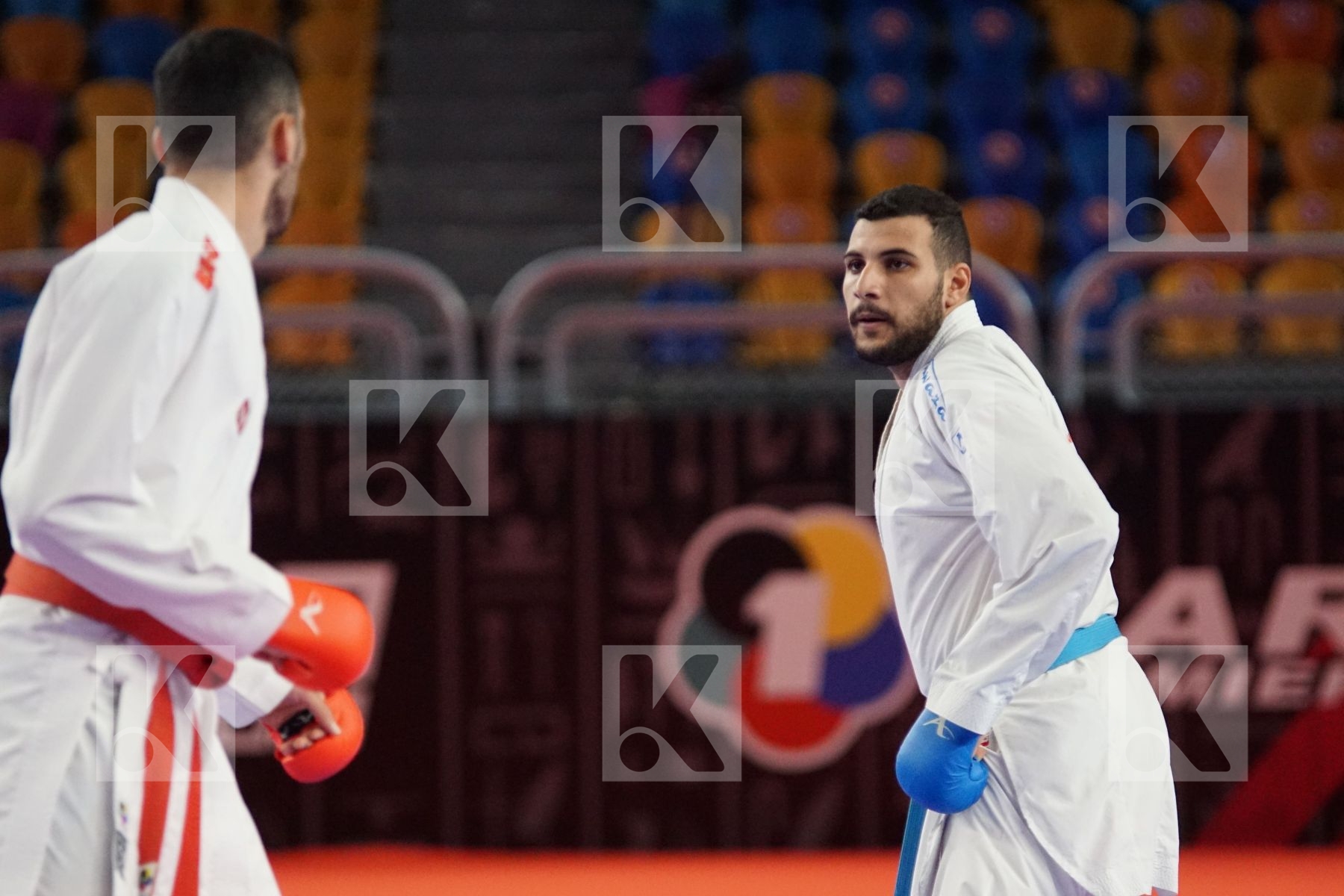 Ryzvan TALIBOV (UKRAINE) vs (Hazem Ahmed MOHAMED (EGYPT) in Male Kumite 84+ Kg - Bronze bout