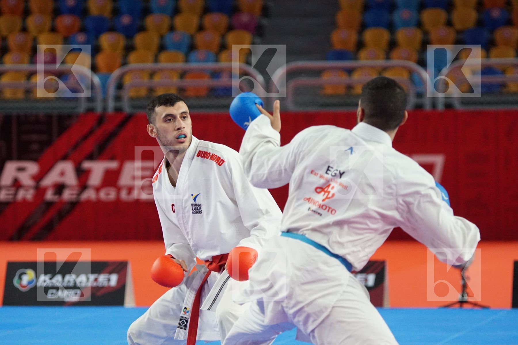 Ryzvan TALIBOV (UKRAINE) vs (Hazem Ahmed MOHAMED (EGYPT) in Male Kumite 84+ Kg - Bronze bout