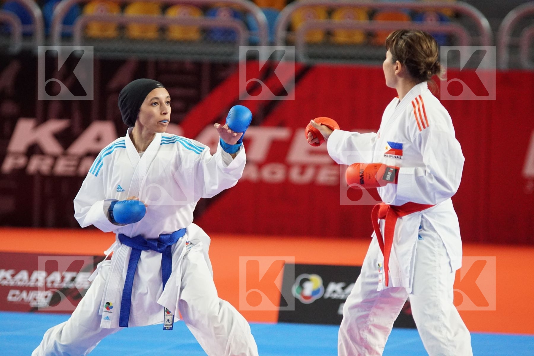 Junna TSUKII (PHILIPPINES) vs (Areeg RASHED (EGYPT) in Female Kumite -50 Kg - Gold bout
