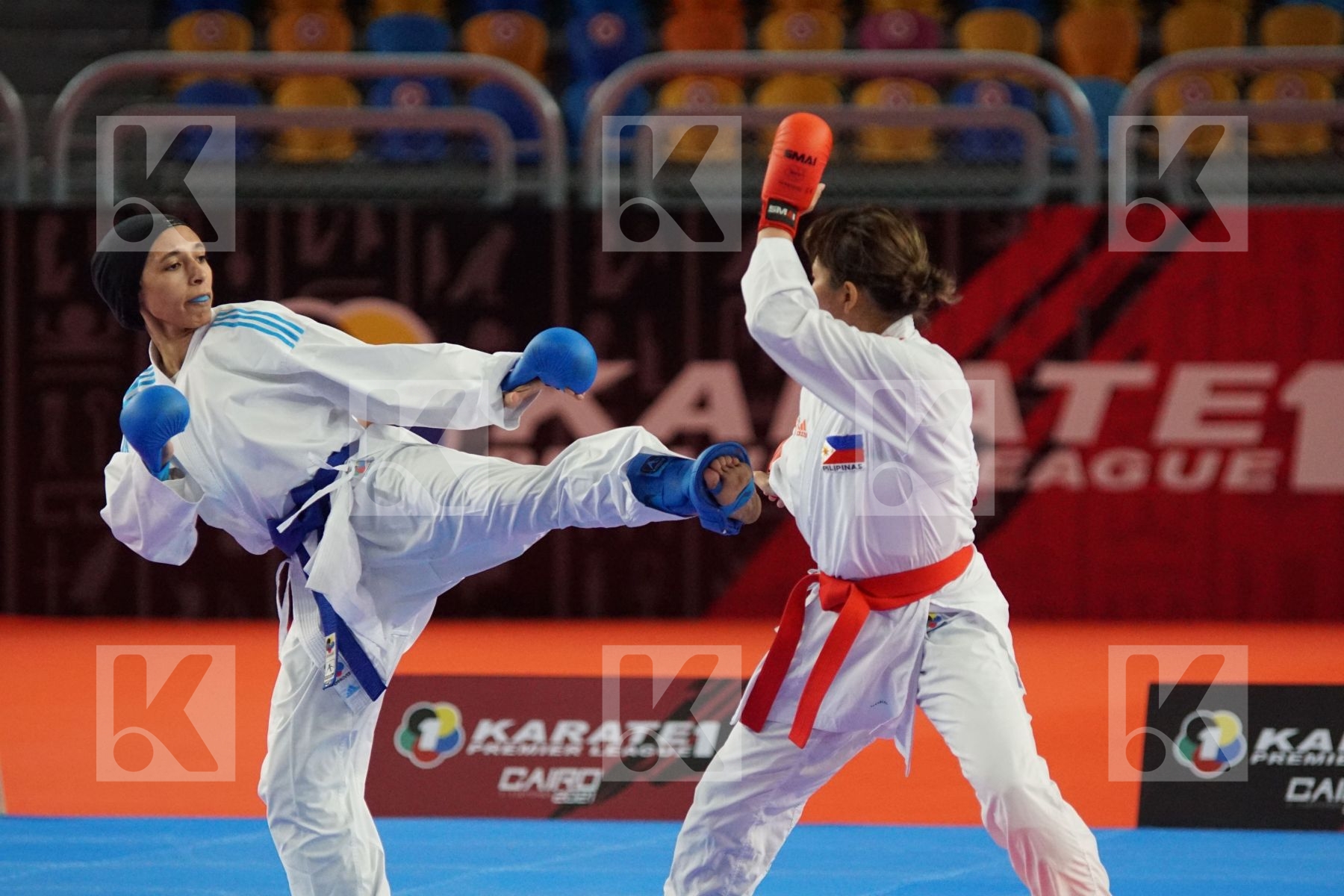 Junna TSUKII (PHILIPPINES) vs (Areeg RASHED (EGYPT) in Female Kumite -50 Kg - Gold bout