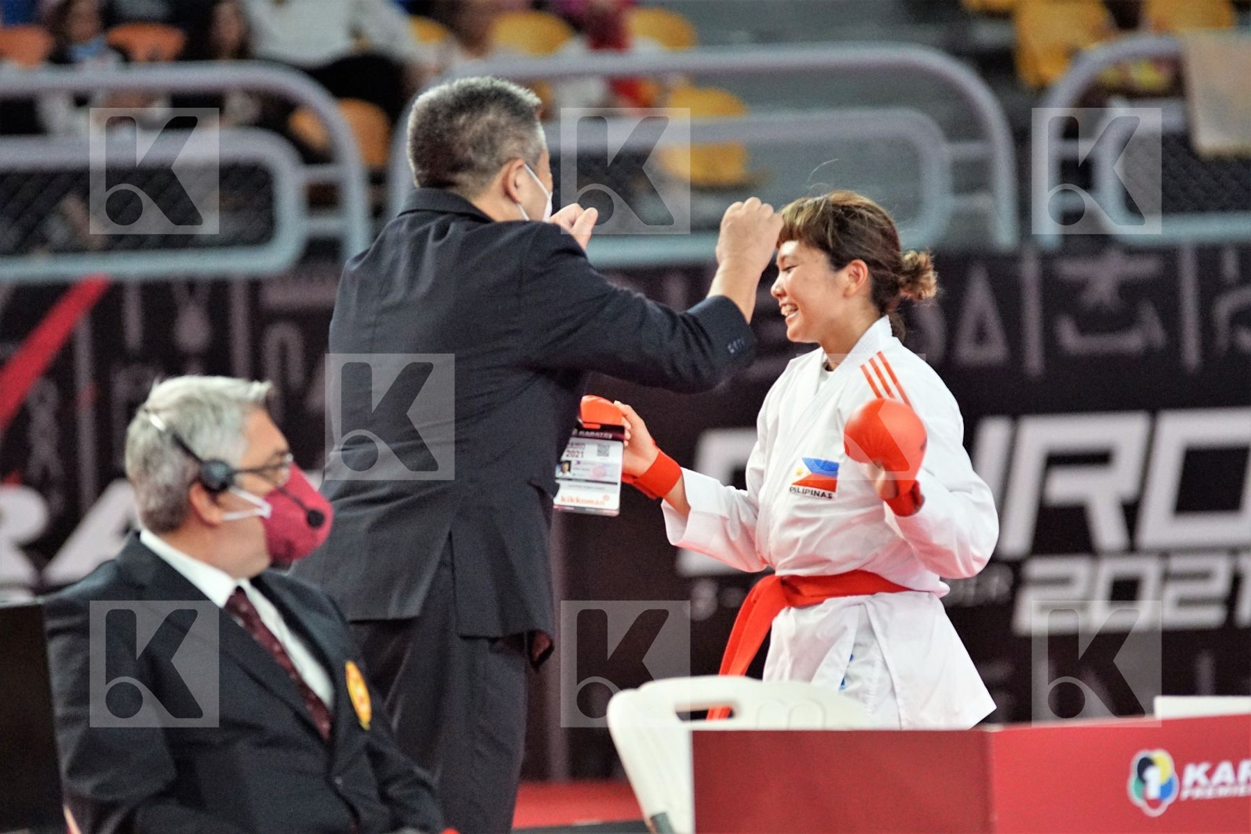 Junna TSUKII (PHILIPPINES) vs (Areeg RASHED (EGYPT) in Female Kumite -50 Kg - Gold bout