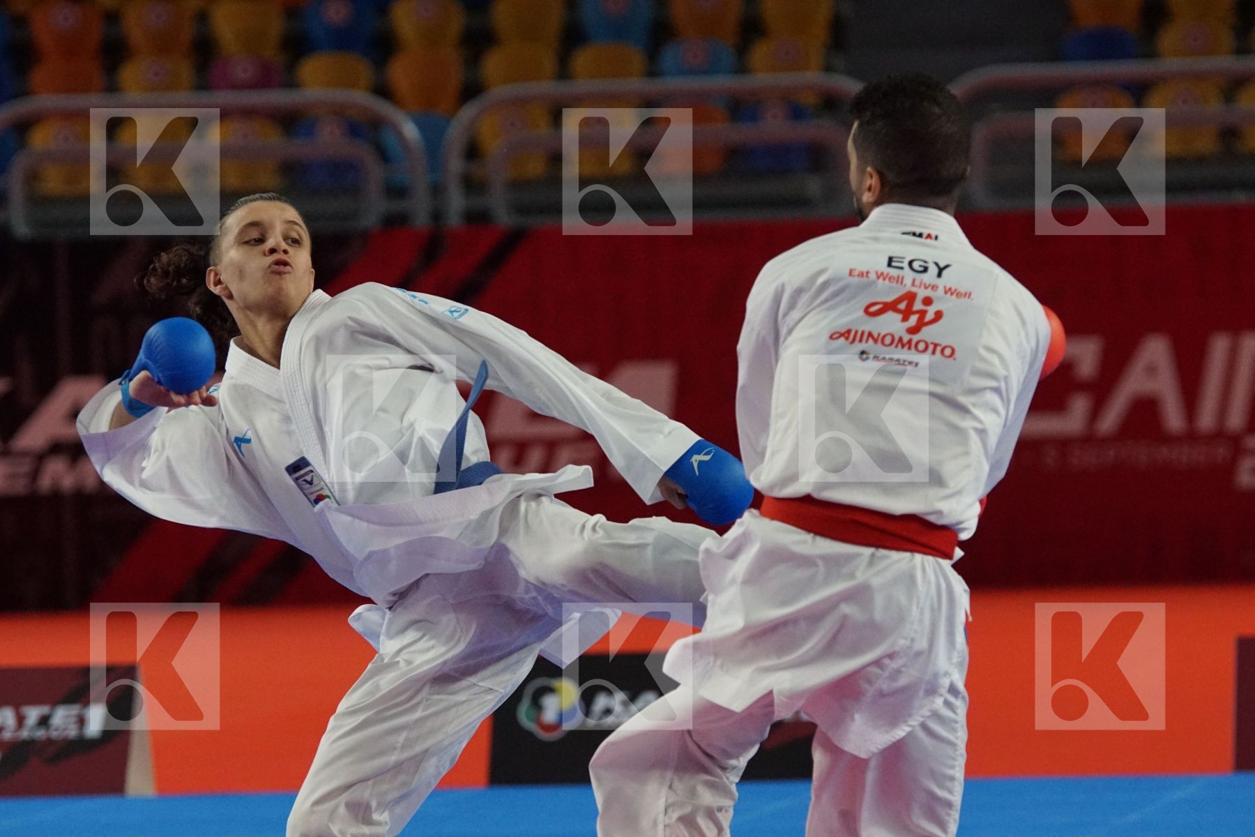 Sami TAS (ALGERIA) vs (Malek SALAMA (EGYPT) in Male Kumite -60 Kg - Gold bout