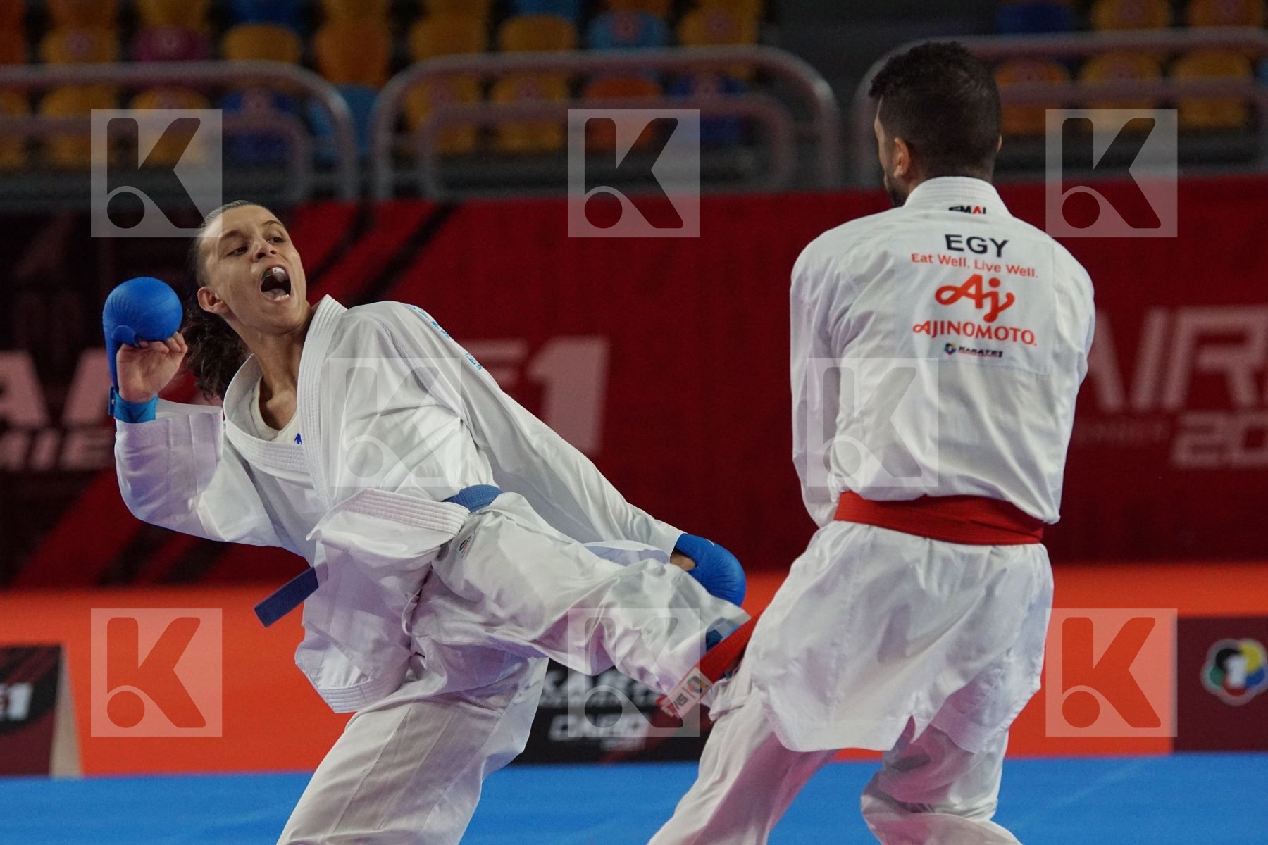 Sami TAS (ALGERIA) vs (Malek SALAMA (EGYPT) in Male Kumite -60 Kg - Gold bout