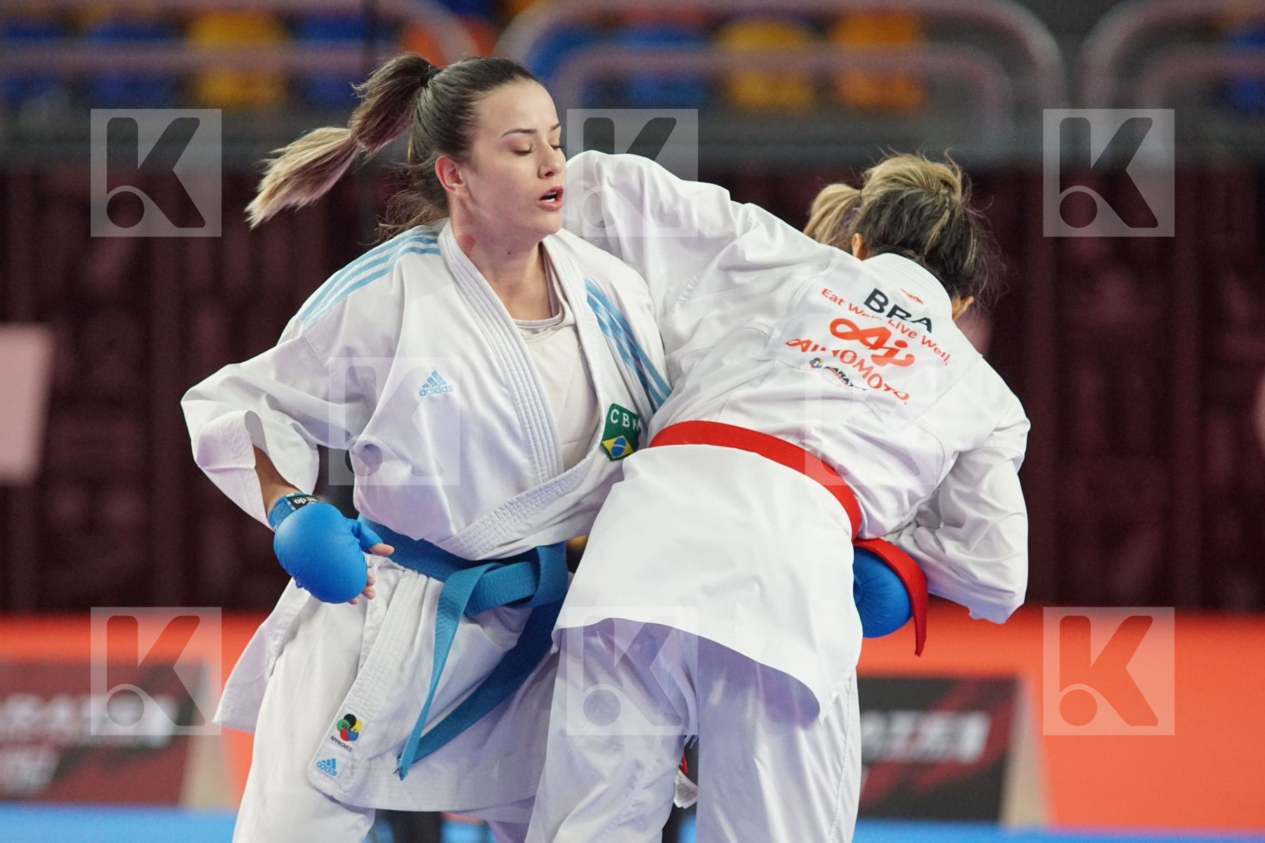 Valeria KUMIZAKI (BRAZIL) vs (Carolaini Zefino PEREIRA (BRAZIL) in Female Kumite -55 Kg - Gold bout