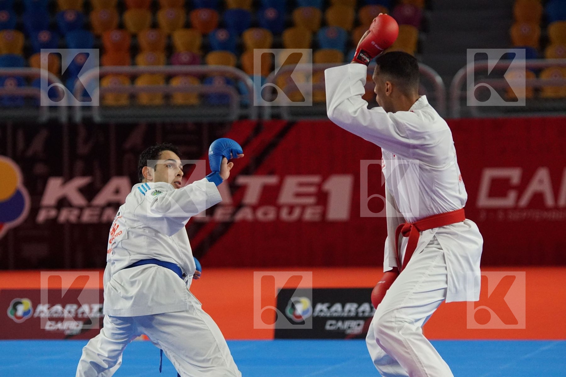 Yves Martial TADISSI (HUNGARY) vs (Vincius FIGUERA (BRAZIL) in Male Kumite -67 Kg - Gold bout