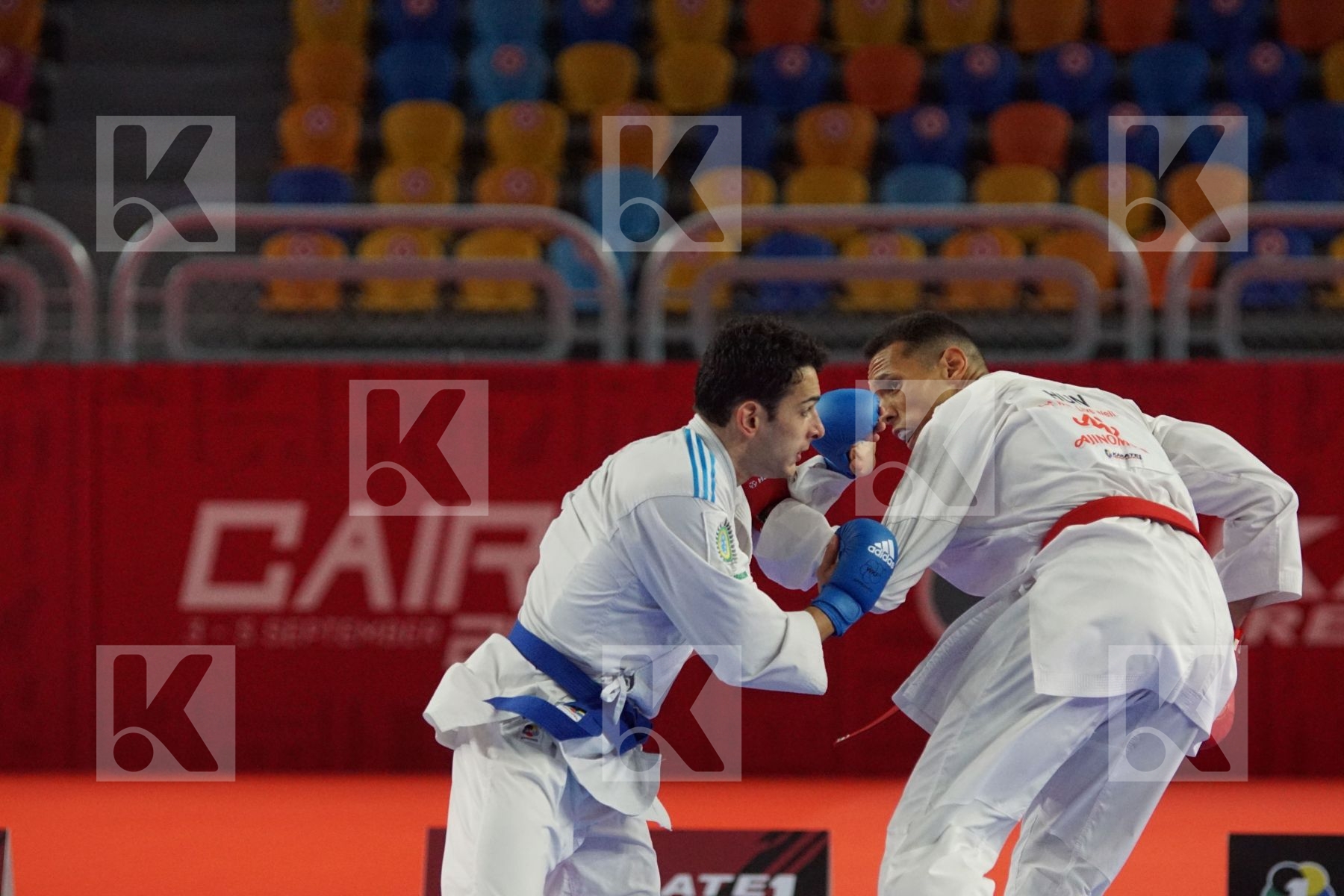 Yves Martial TADISSI (HUNGARY) vs (Vincius FIGUERA (BRAZIL) in Male Kumite -67 Kg - Gold bout