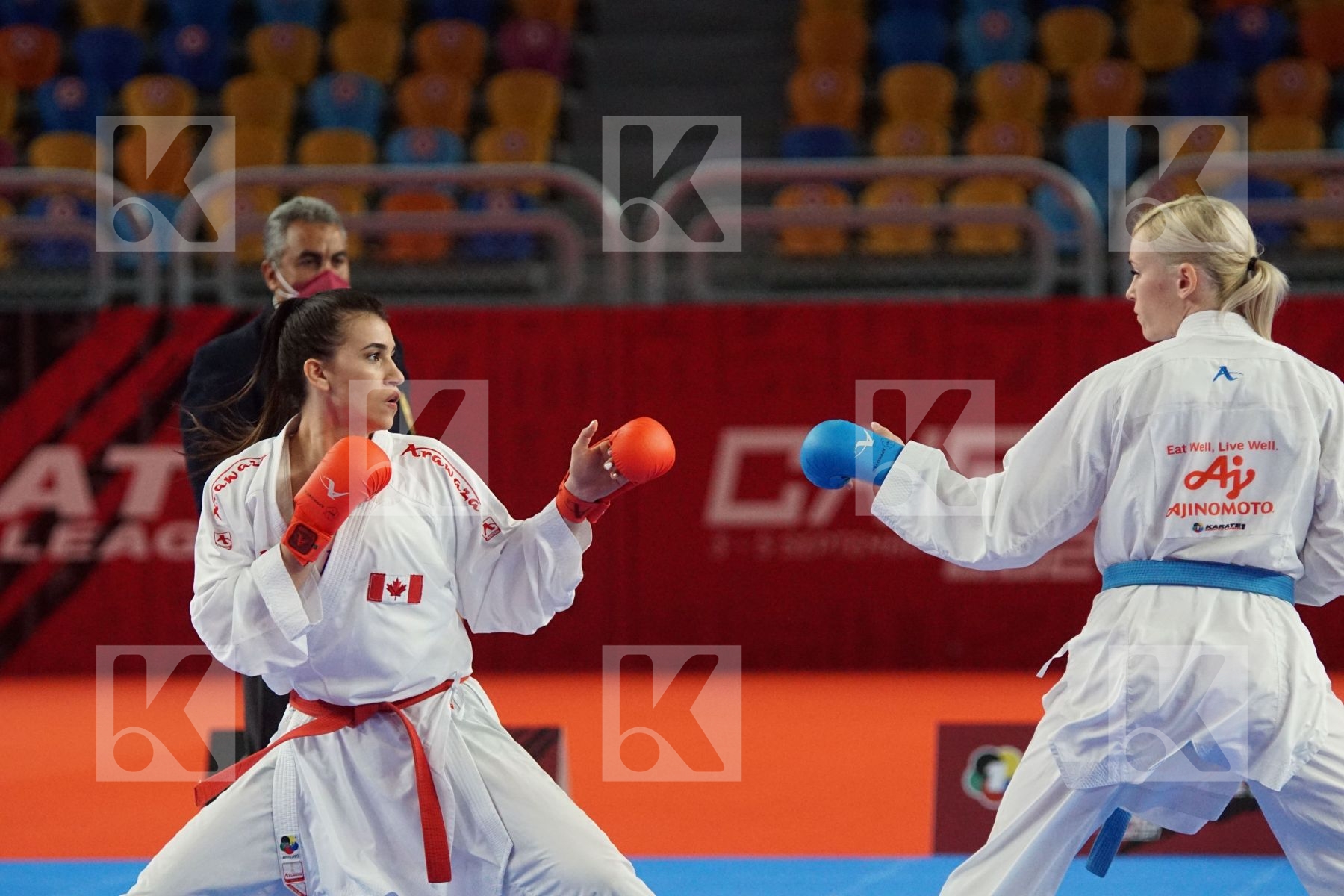 Anita SEROGINA (UKRAINE) vs (Haya JUMAA (CANADA) in Female Kumite -61 Kg - Gold bout