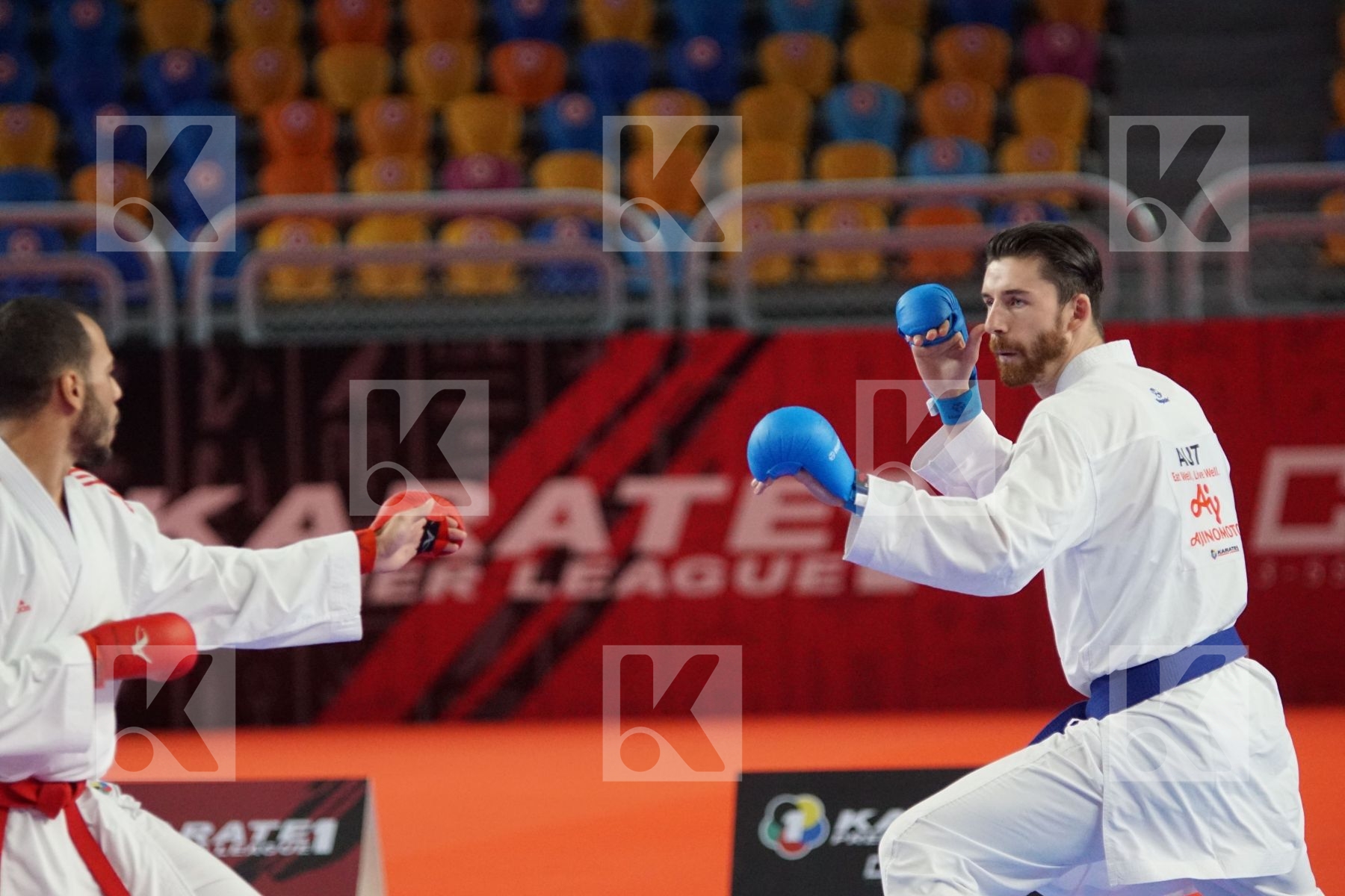 Luca RETTENBACHER (AUSTRIA) vs (Abdalla ABDELAZIZ (EGYPT) in Male Kumite -75 Kg - Gold bout