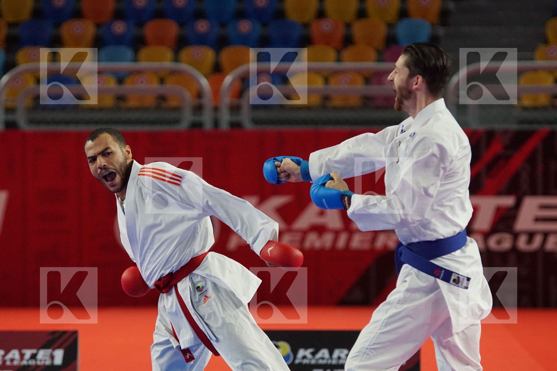 Luca RETTENBACHER (AUSTRIA) vs (Abdalla ABDELAZIZ (EGYPT) in Male Kumite -75 Kg - Gold bout