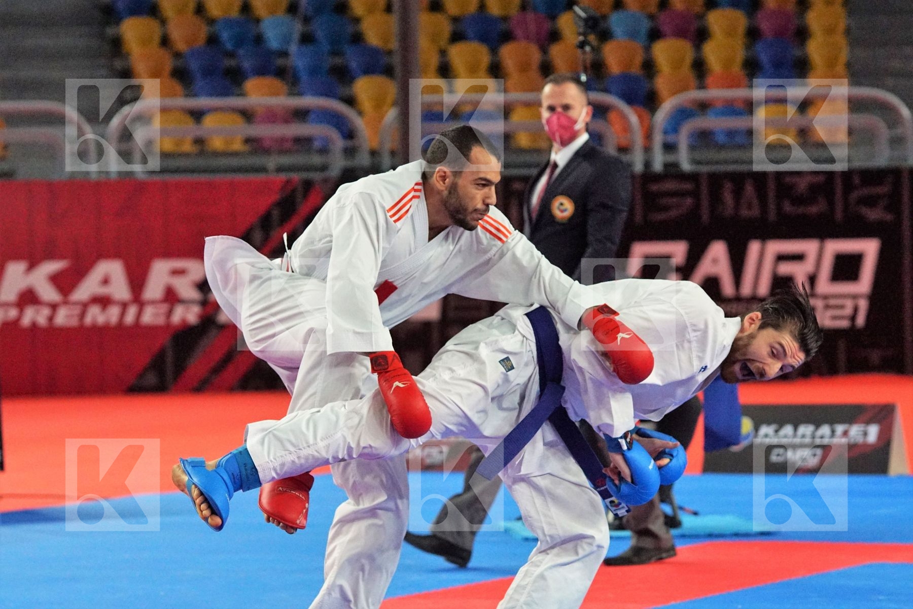 Luca RETTENBACHER (AUSTRIA) vs (Abdalla ABDELAZIZ (EGYPT) in Male Kumite -75 Kg - Gold bout
