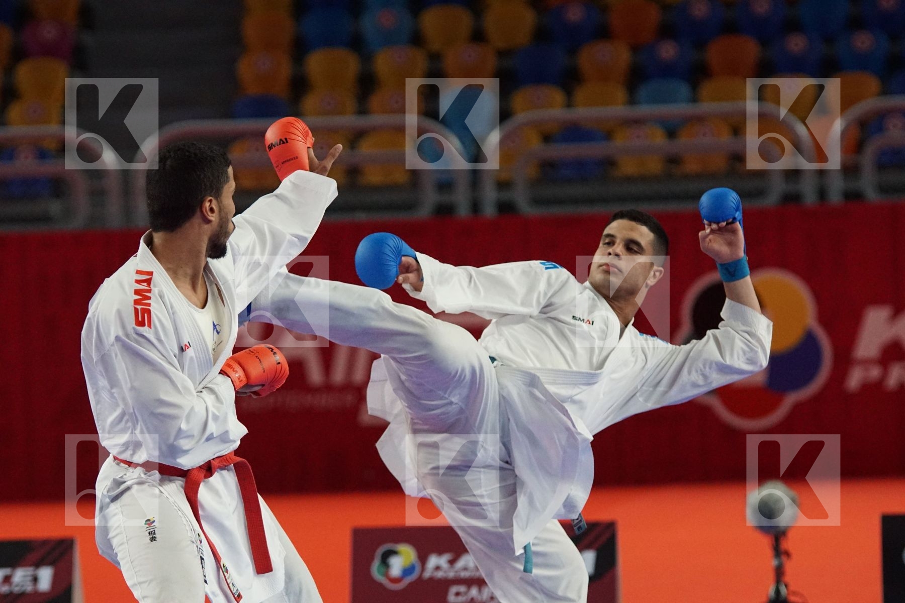 Youssef BADAWI (EGYPT) vs (Omar Ashraf MOHAMED (EGYPT) in Male Kumite -84 Kg - Gold bout