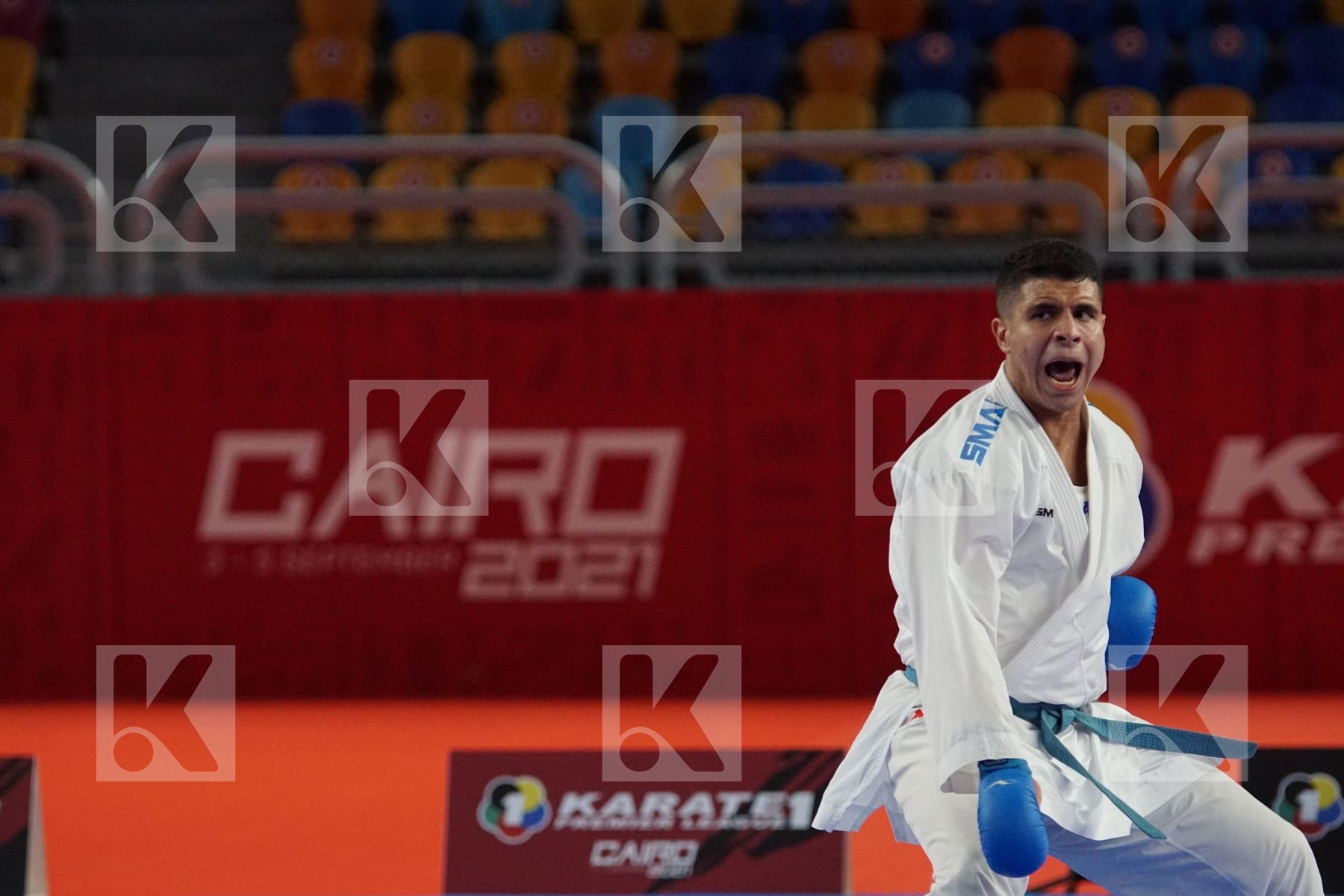 Youssef BADAWI (EGYPT) vs (Omar Ashraf MOHAMED (EGYPT) in Male Kumite -84 Kg - Gold bout