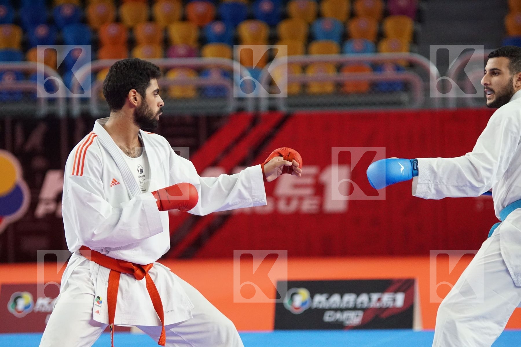 Taha TAREK (EGYPT) vs (Hazm Ahmed MOHAMED (RGY) in Male Kumite 84+ Kg - Gold bout