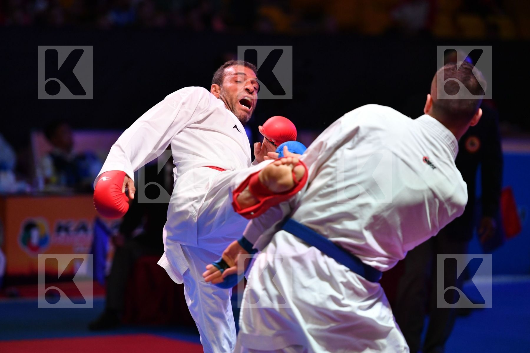 France Greece Male kumite -84 kg Pinna Christophe Tzanos Georgio