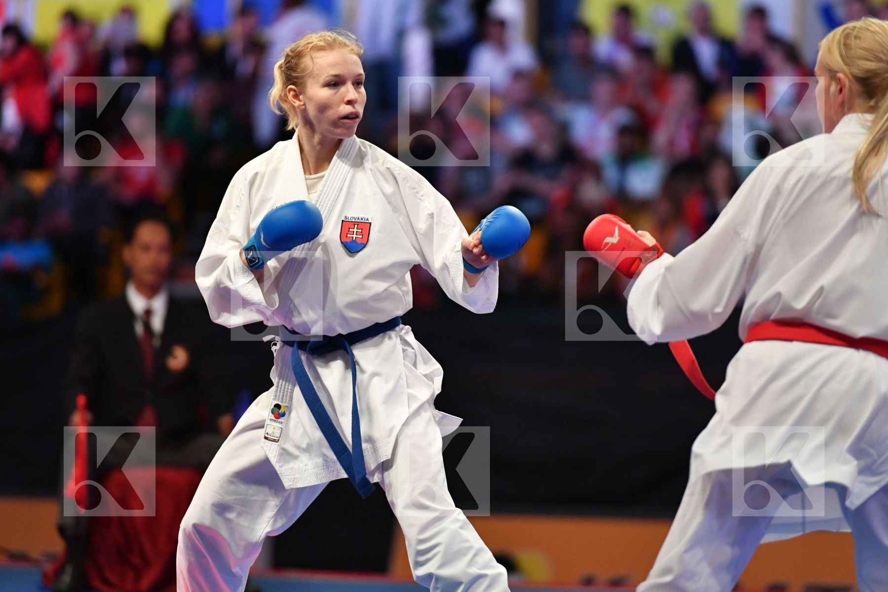 Female kumite -61 kg Serogina Anita Slovakia Suchankova Ingrida