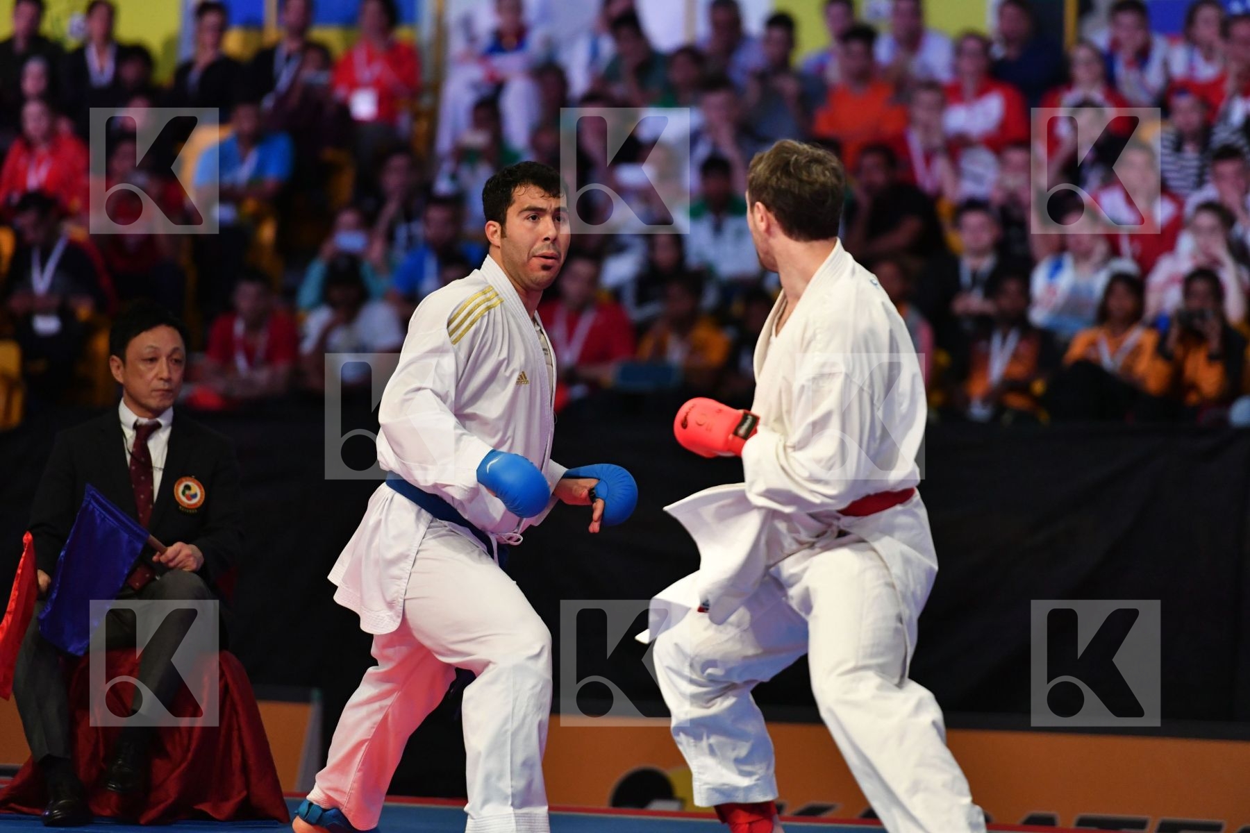 Arkania Gogita Ganjzadeh Sajad Georgia Iran Male kumite 84+ kg