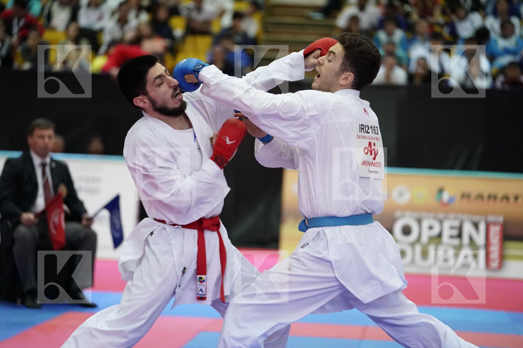 ELTEMUR ERMAN (TUR) vs ASIABARI ALI ASGHARI (IRAN) in Male Kumite -75 Kg - Bronze match