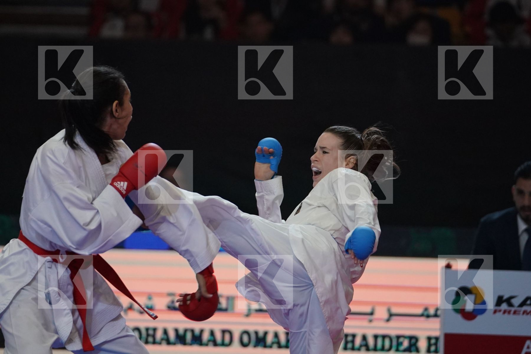 SALAMA REEM AHMED (EGYPT) VS HUBRICH SHARA (GERMANY) in Senior Kumite -50 Kg - Bronze bout