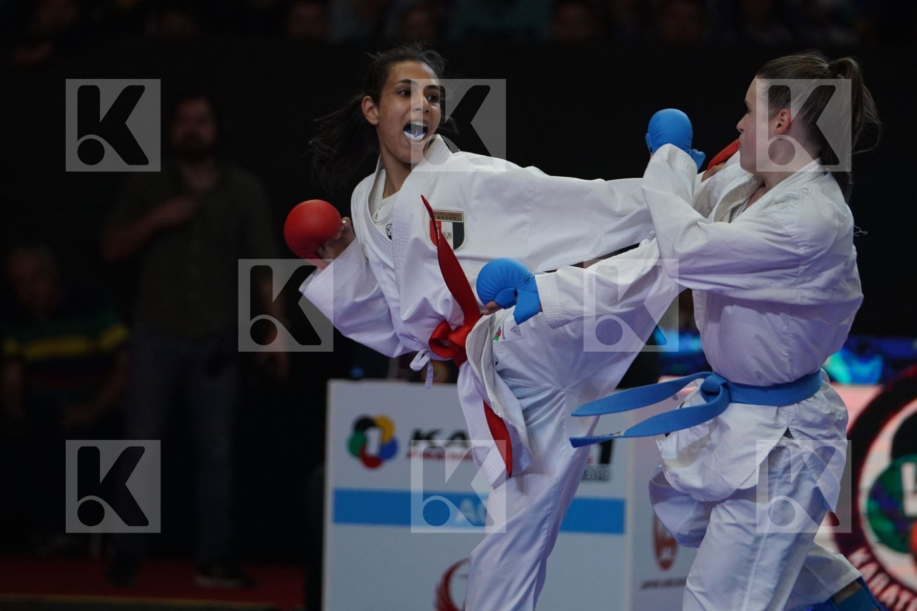SALAMA REEM AHMED (EGYPT) VS HUBRICH SHARA (GERMANY) in Senior Kumite -50 Kg - Bronze bout