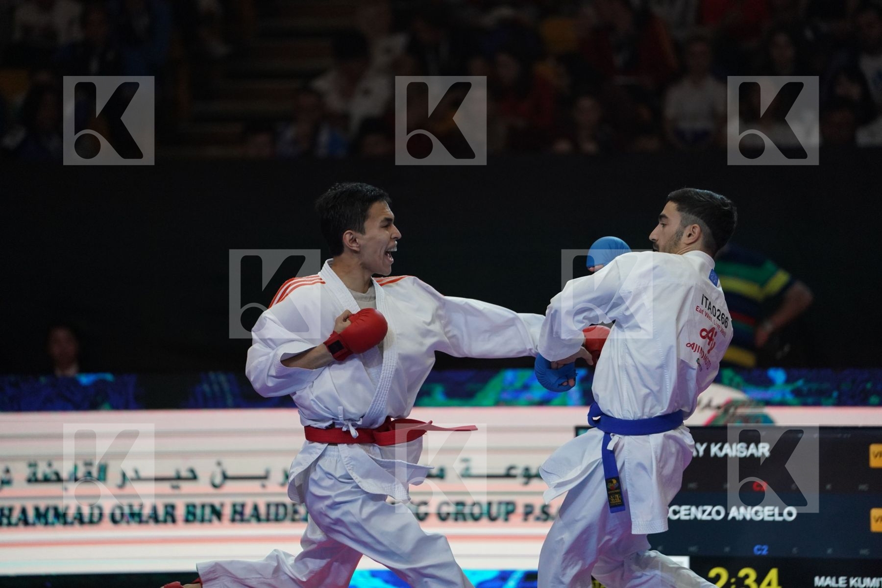 ALPYSBAY KAISAR (KAZAKHSTAN) VS CRESCENZO ANGELO (ITALY) in Senior Kumite -60 Kg - Bronze bout