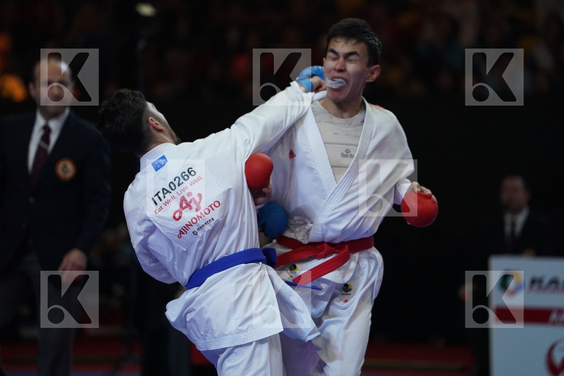 ALPYSBAY KAISAR (KAZAKHSTAN) VS CRESCENZO ANGELO (ITALY) in Senior Kumite -60 Kg - Bronze bout