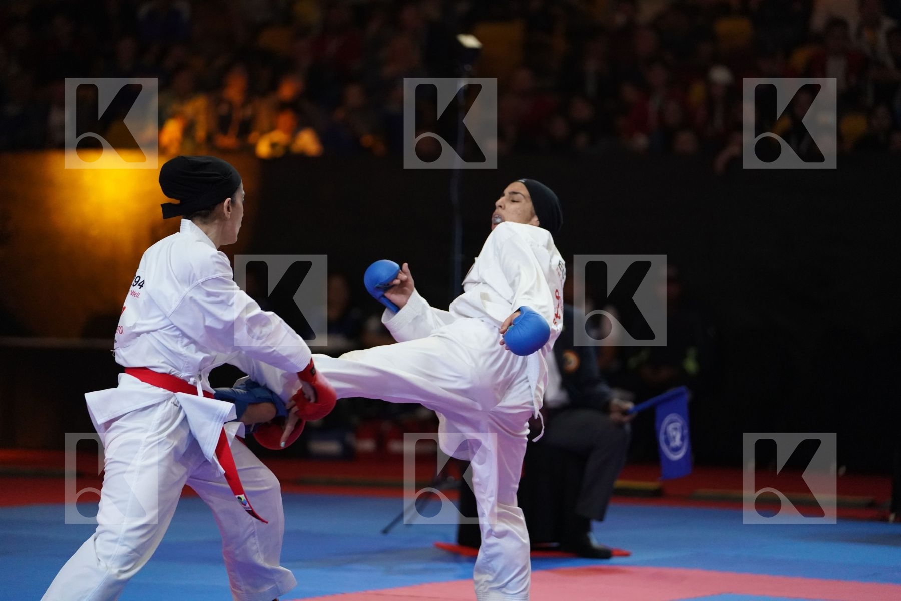 CHALAKI FATEMEH (ISLAMIC REPUBLIC OF IRAN) VS ELSHAFI SALMA (EGYPT) in Senior Kumite -55 Kg - Bronze bout