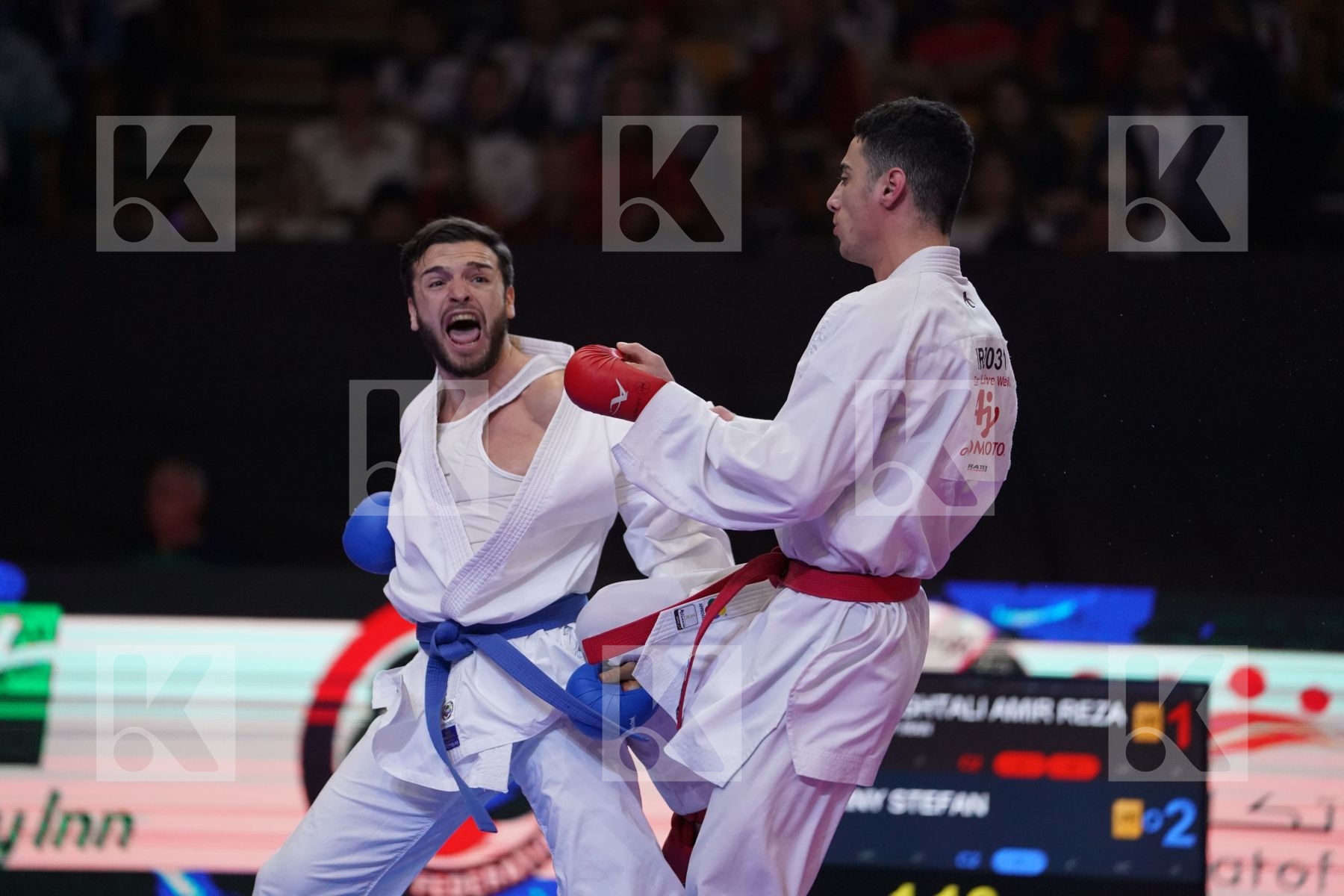 MIRZAEI FASHTALI AMIR REZA (ISLAMIC REPUBLIC OF IRAN) VS POKORNY STEFAN (AUSTRIA) in Senior Kumite -67 Kg - Bronze bout