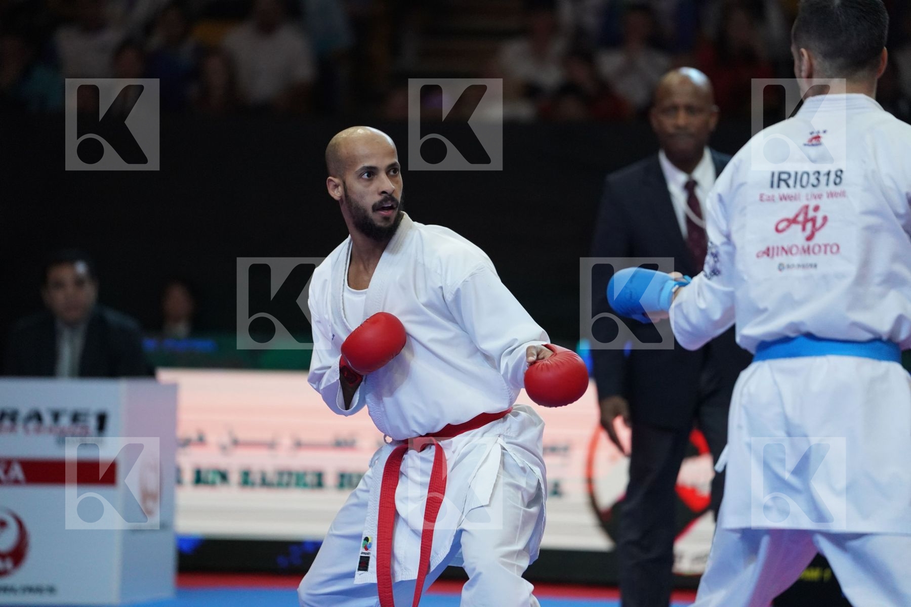ALKHATHAMI FAHAD (SAUDI ARABIA) VS DERAFSHIPOUR HAMOON (ISLAMIC REPUBLIC OF IRAN) in Senior Kumite -67 Kg - Bronze bout