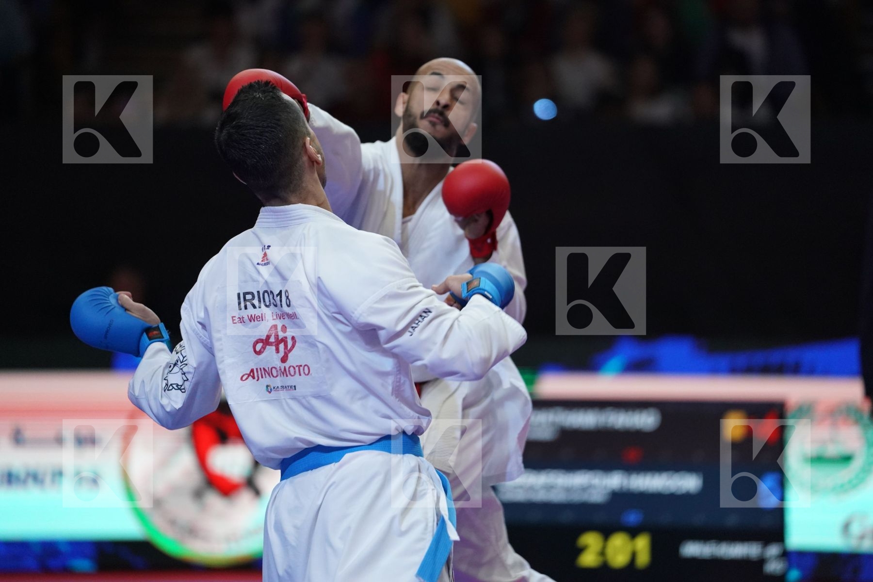ALKHATHAMI FAHAD (SAUDI ARABIA) VS DERAFSHIPOUR HAMOON (ISLAMIC REPUBLIC OF IRAN) in Senior Kumite -67 Kg - Bronze bout