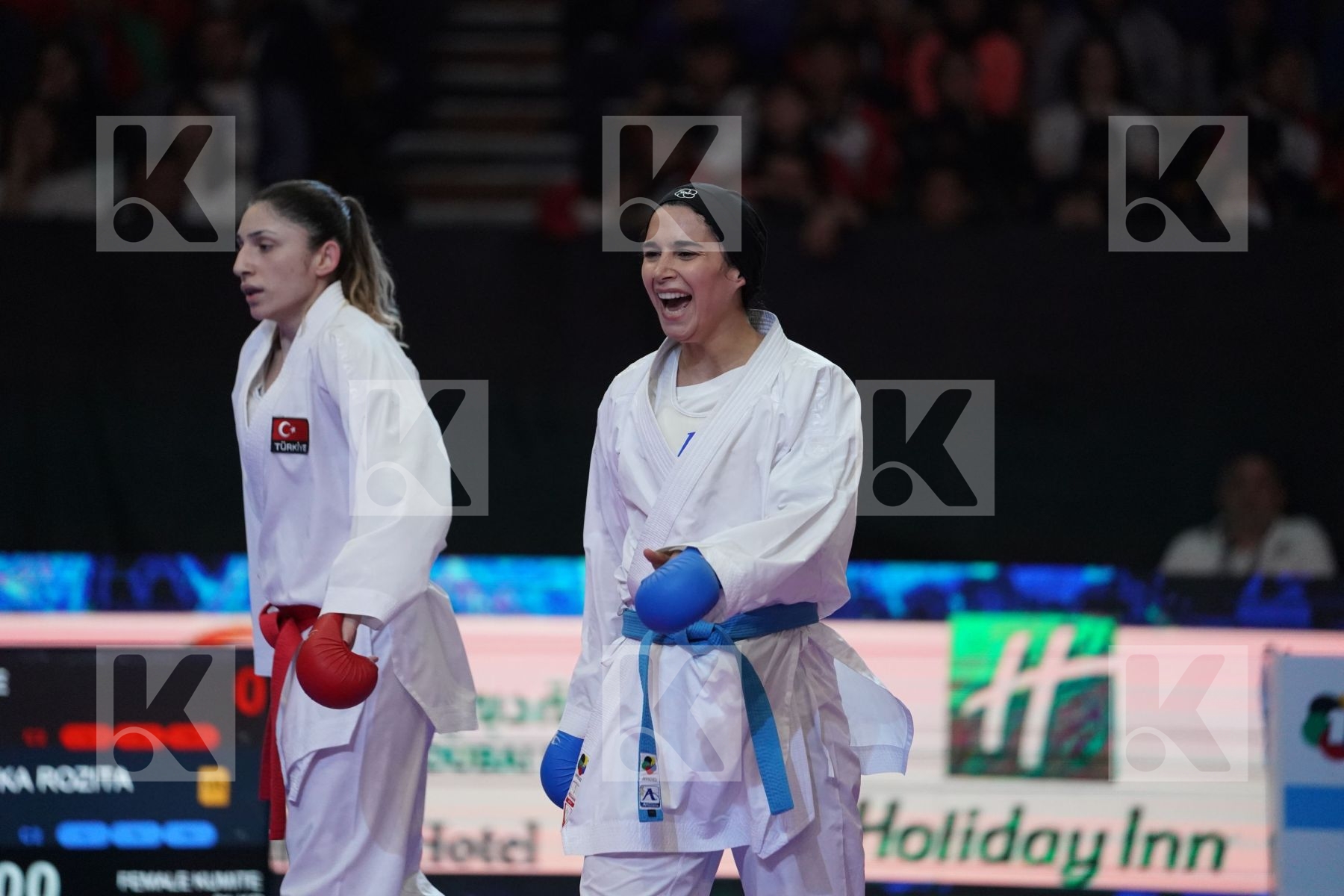 COBAN MERVE (TURKEY) VS ALIPOURKESHKA ROZITA (ISLAMIC REPUBLIC OF IRAN) in Senior Kumite -61 Kg - Bronze bout