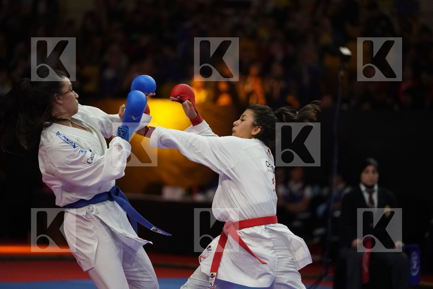 VIDELA TORO CAROLINA (CHILE) VS JUMAA HAYA (CANADA) in Junior Kumite Male -61 Kg - Bronze bout