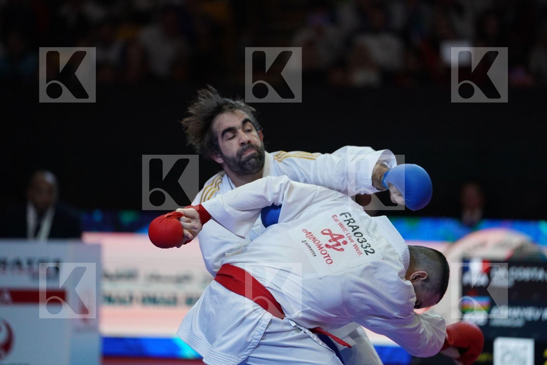 DA COSTA LOGAN (FRANCE) VS AGHAYEV RAFAEL (AZERBAIJAN) in Senior Kumite -75 Kg - Bronze bout