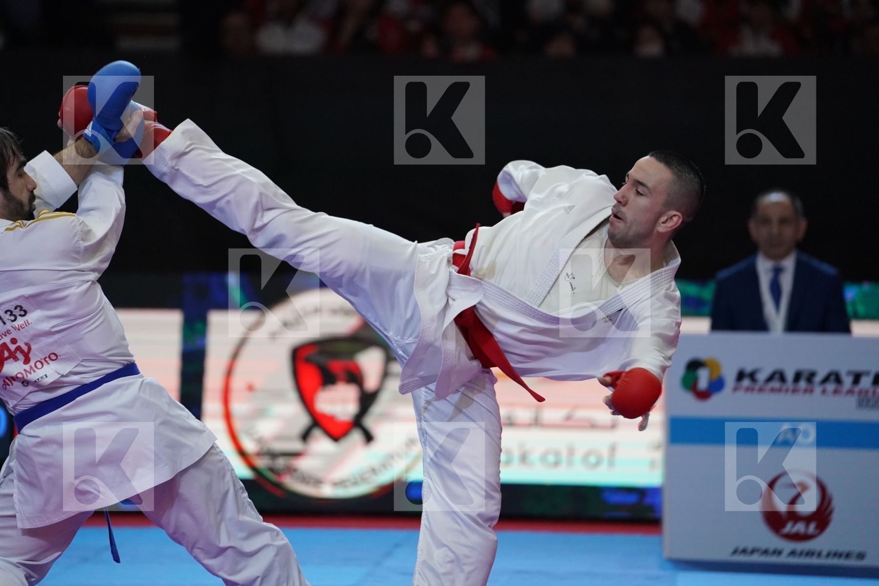 DA COSTA LOGAN (FRANCE) VS AGHAYEV RAFAEL (AZERBAIJAN) in Senior Kumite -75 Kg - Bronze bout