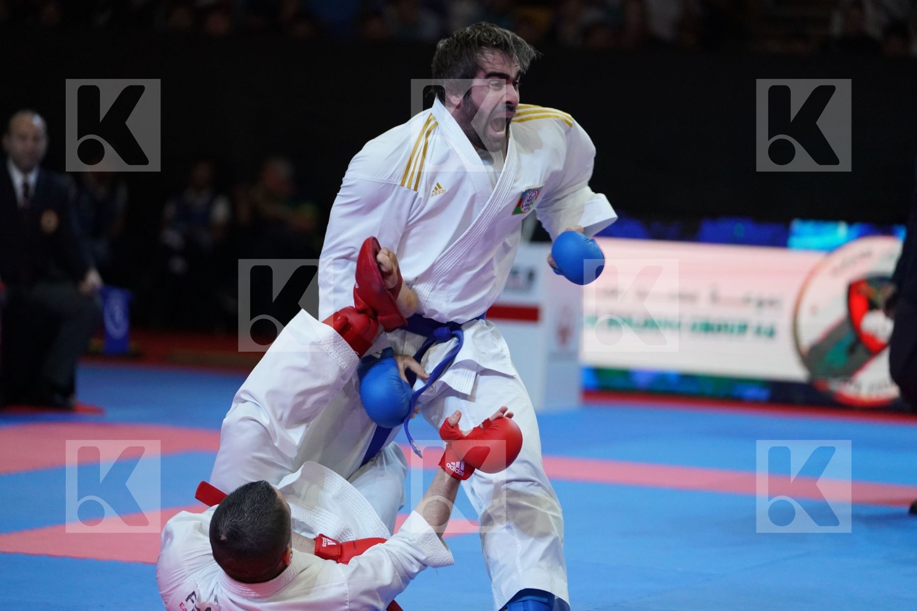 DA COSTA LOGAN (FRANCE) VS AGHAYEV RAFAEL (AZERBAIJAN) in Senior Kumite -75 Kg - Bronze bout