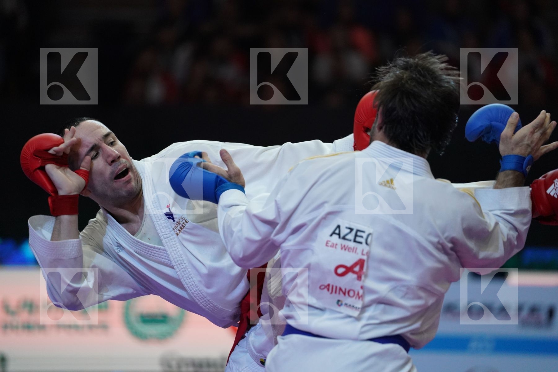 DA COSTA LOGAN (FRANCE) VS AGHAYEV RAFAEL (AZERBAIJAN) in Senior Kumite -75 Kg - Bronze bout