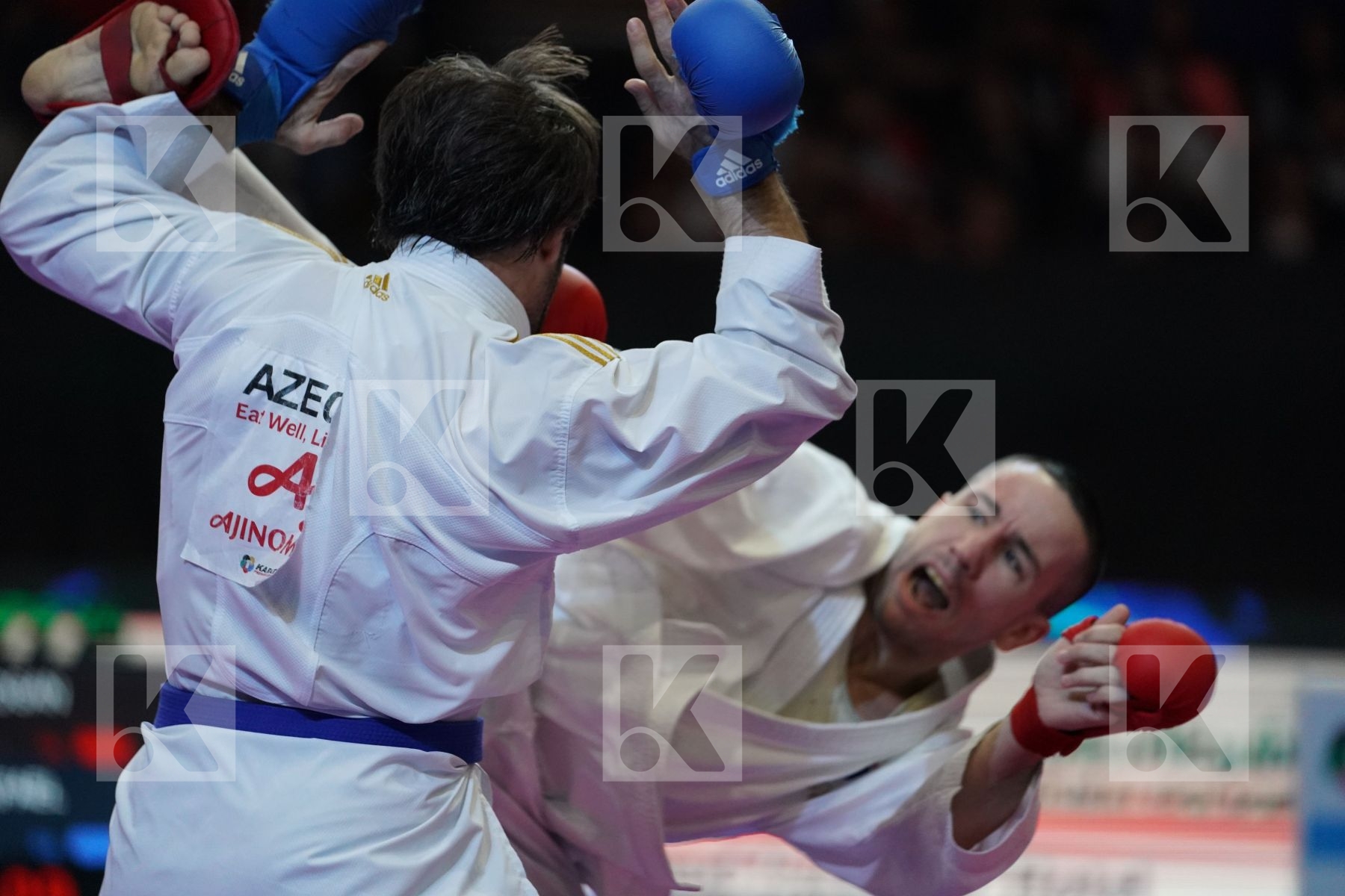 DA COSTA LOGAN (FRANCE) VS AGHAYEV RAFAEL (AZERBAIJAN) in Senior Kumite -75 Kg - Bronze bout