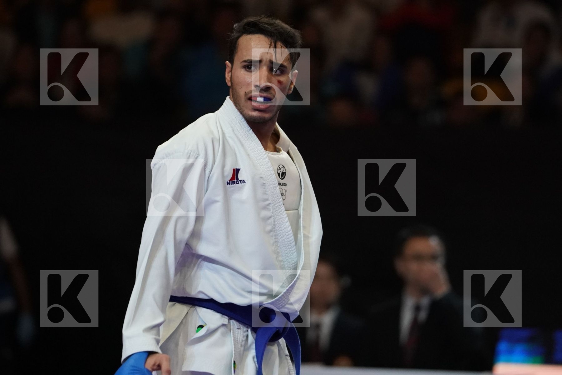KOIKE MAKOTO (JAPAN) VS ABDESSELEM FAROUK (FRANCE) in Senior Kumite -84 Kg - Bronze bout