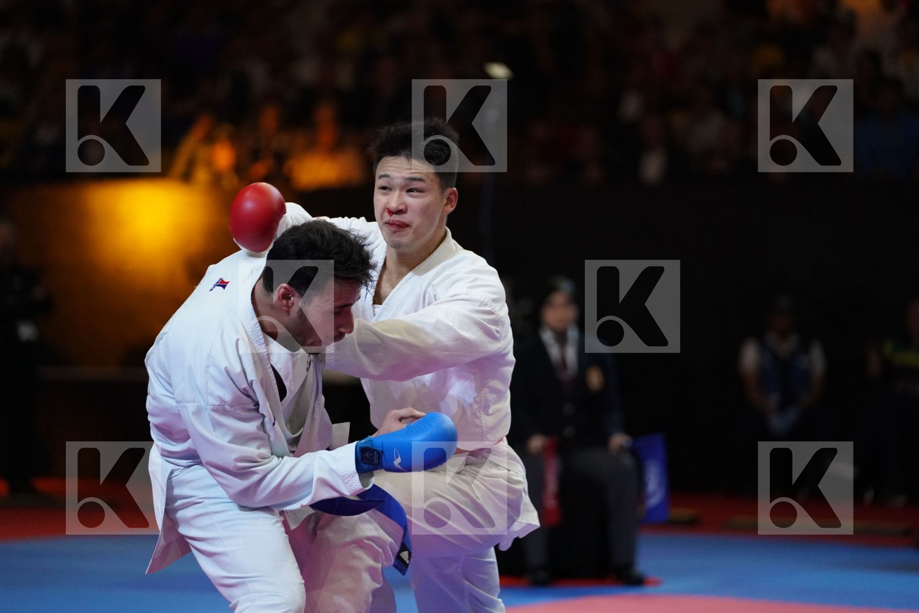 KOIKE MAKOTO (JAPAN) VS ABDESSELEM FAROUK (FRANCE) in Senior Kumite -84 Kg - Bronze bout