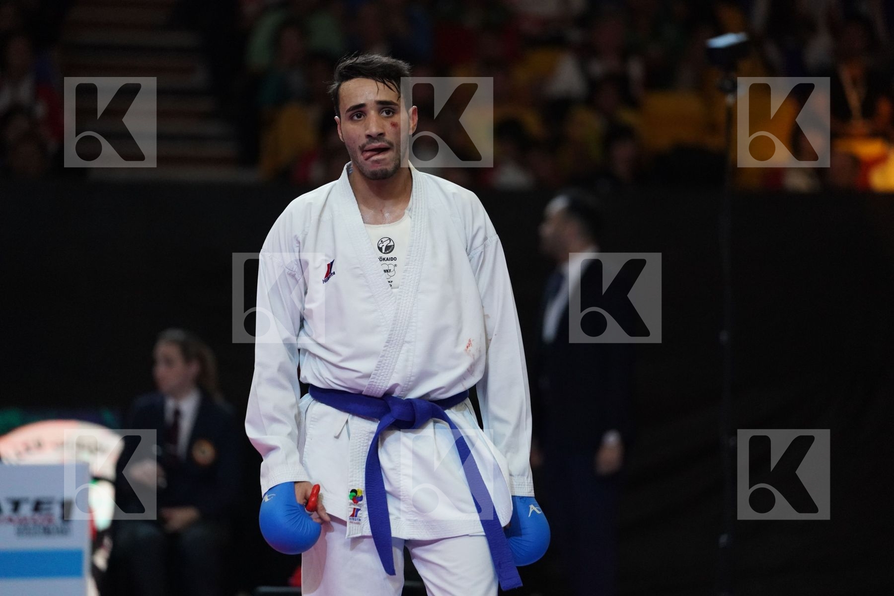 KOIKE MAKOTO (JAPAN) VS ABDESSELEM FAROUK (FRANCE) in Senior Kumite -84 Kg - Bronze bout