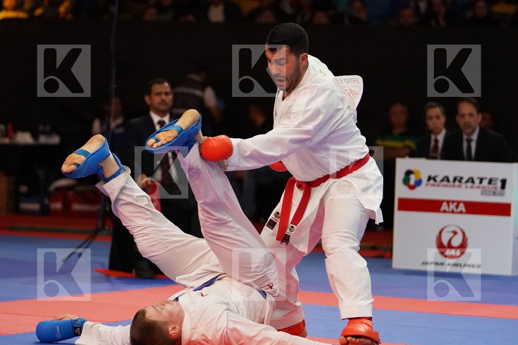 GANJZADEH SAJAD (ISLAMIC REPUBLIC OF IRAN) VS PSHENITSYN ALEXANDER (RUSSIA) in Senior Kumite 84+ Kg - Bronze bout