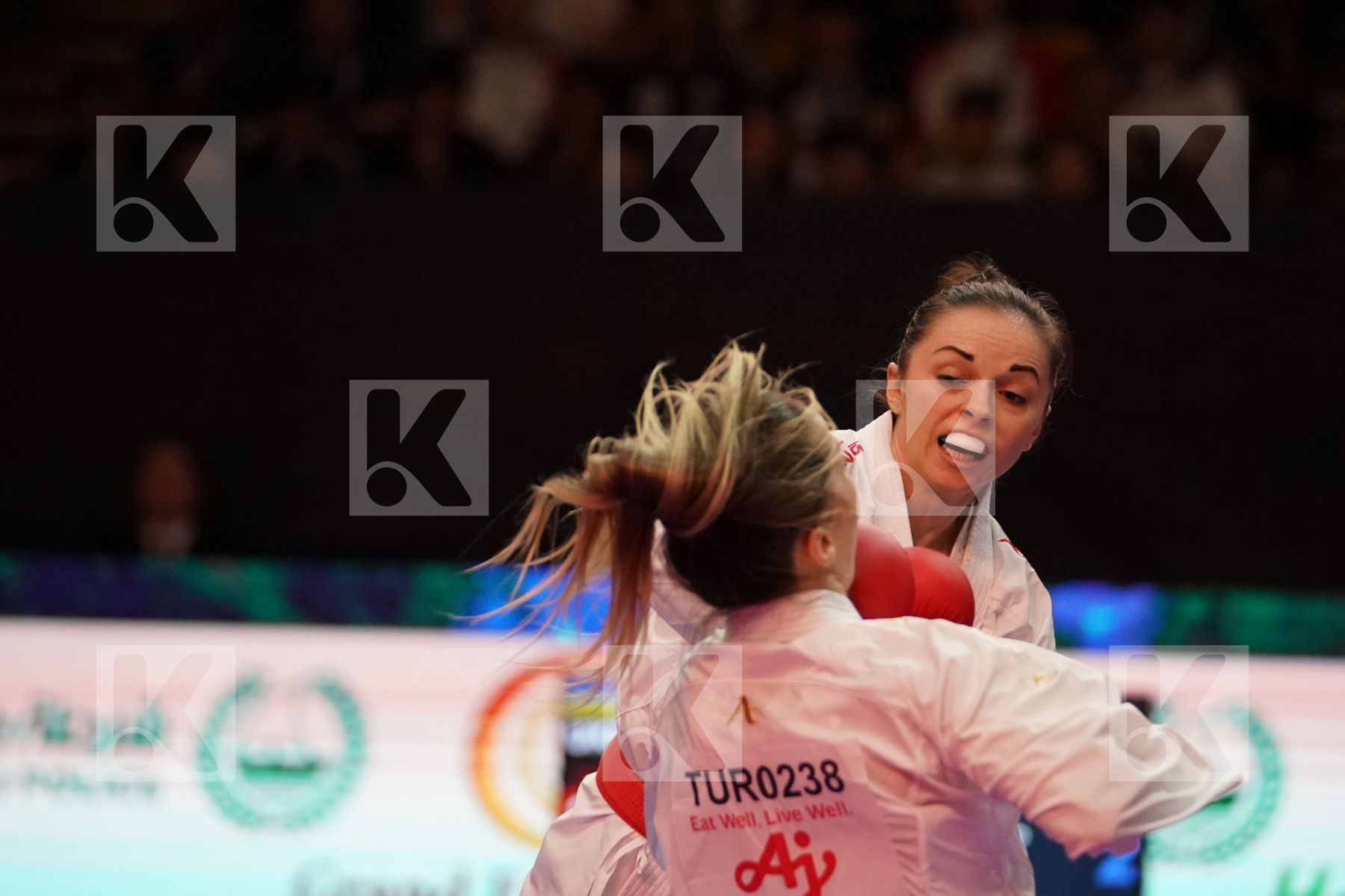 KRYVA KATERYNA (UKRAINE) VS OZCELIK ARAPOGLU SERAP (TURKEY) in Senior Kumite -50 Kg - Gold bout