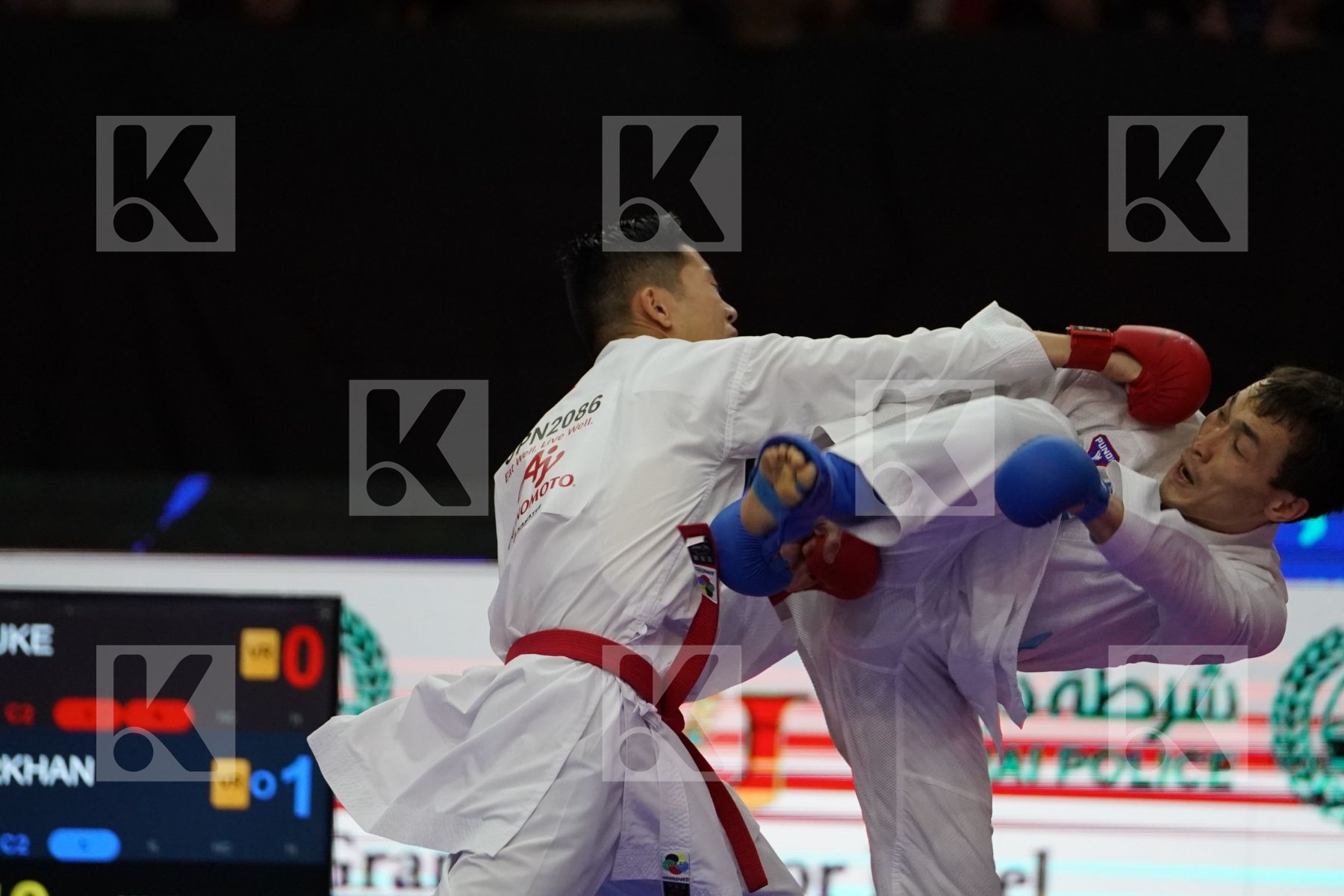 MINAMI YUNOSUKE (JAPAN) VS ASSADILOV DARKHAN (KAZAKHSTAN) in Senior Kumite -60 Kg - Gold bout