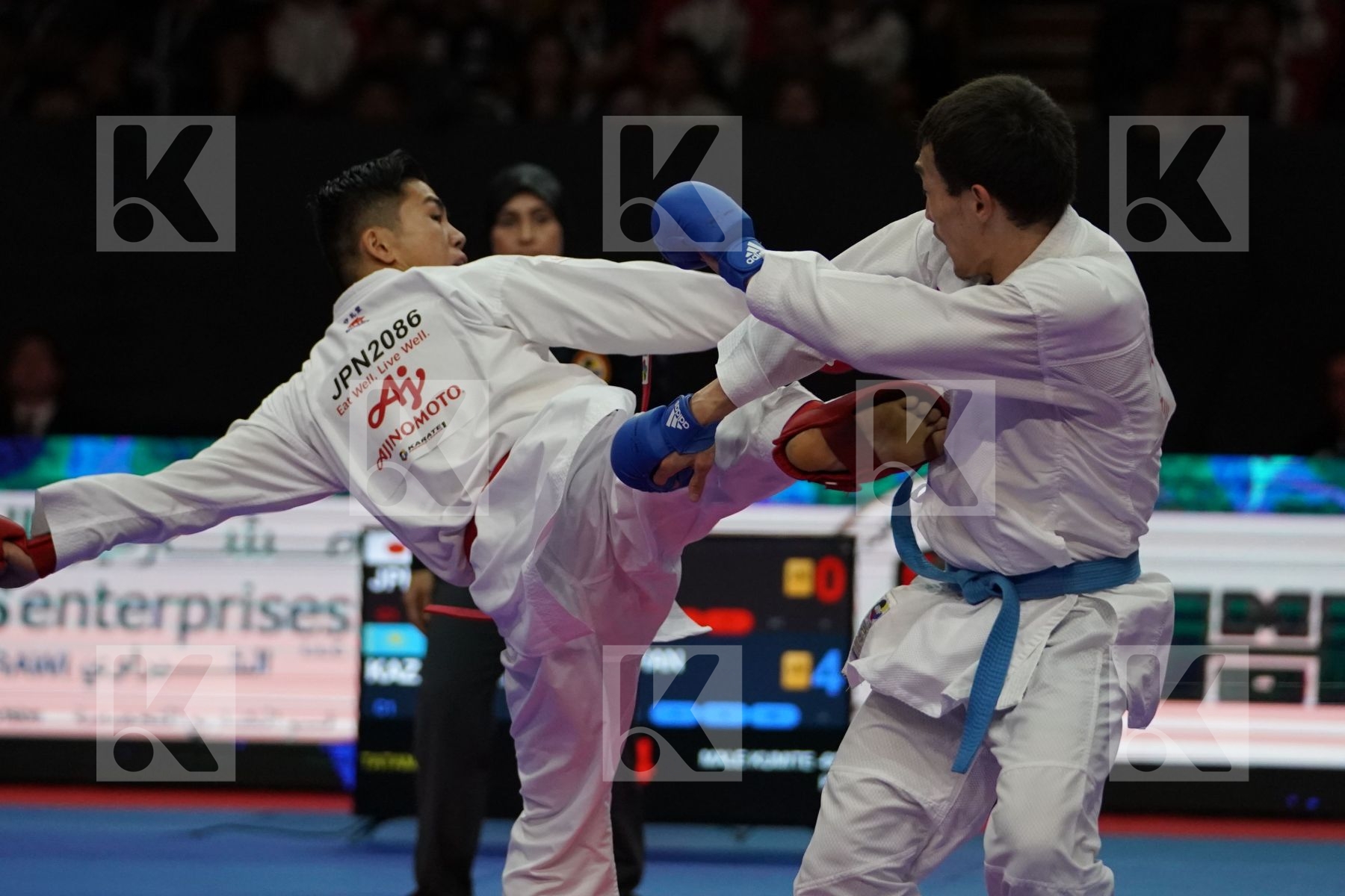 MINAMI YUNOSUKE (JAPAN) VS ASSADILOV DARKHAN (KAZAKHSTAN) in Senior Kumite -60 Kg - Gold bout