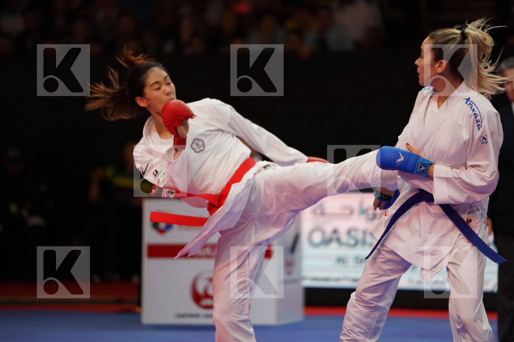 WEN TZU-YUN (CHINESE TAIPEI) VS TERLIUGA ANZHELIKA (UKRAINE) in Senior Kumite -55 Kg - Gold bout