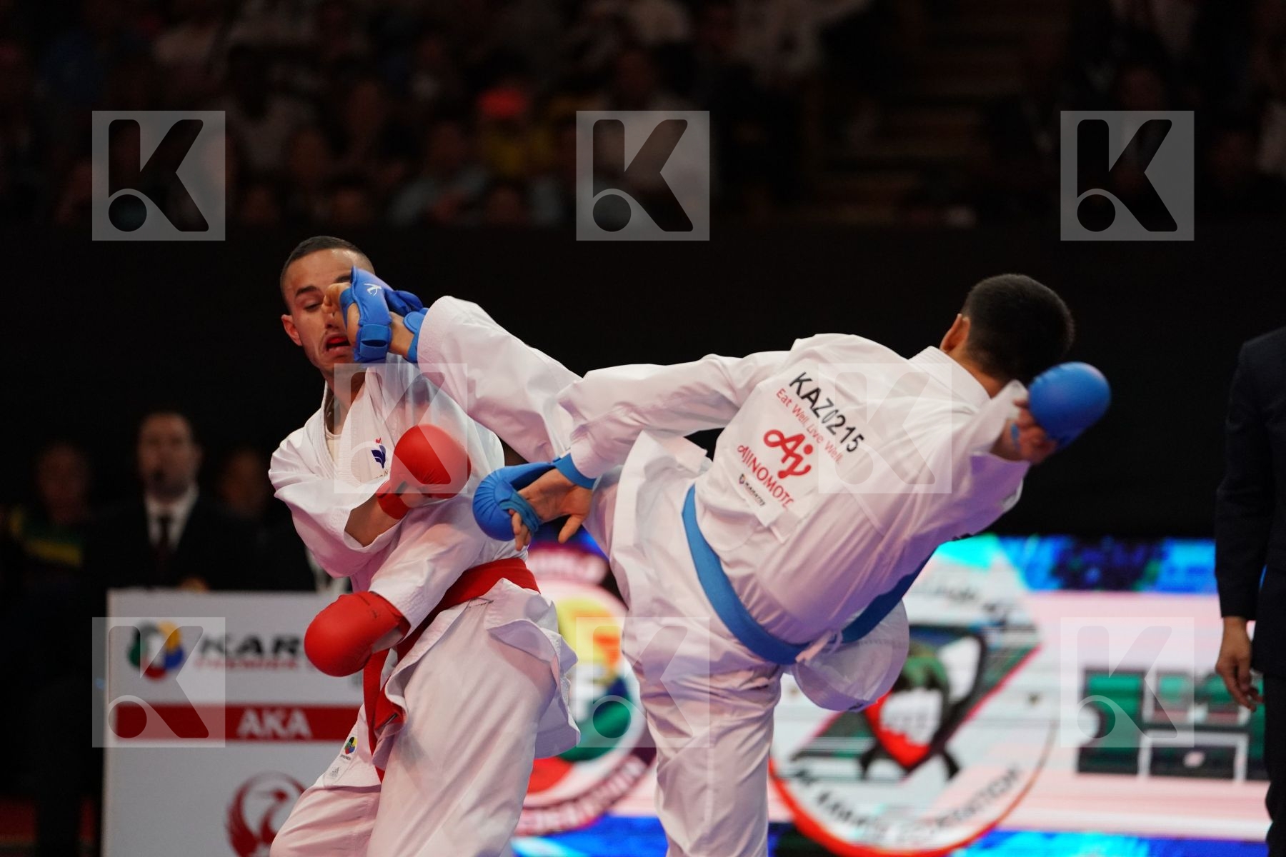 DACOSTA STEVEN (FRANCE) VS AMIRALI DIDAR (KAZAKHSTAN) in Senior Kumite -67 Kg - Gold bout