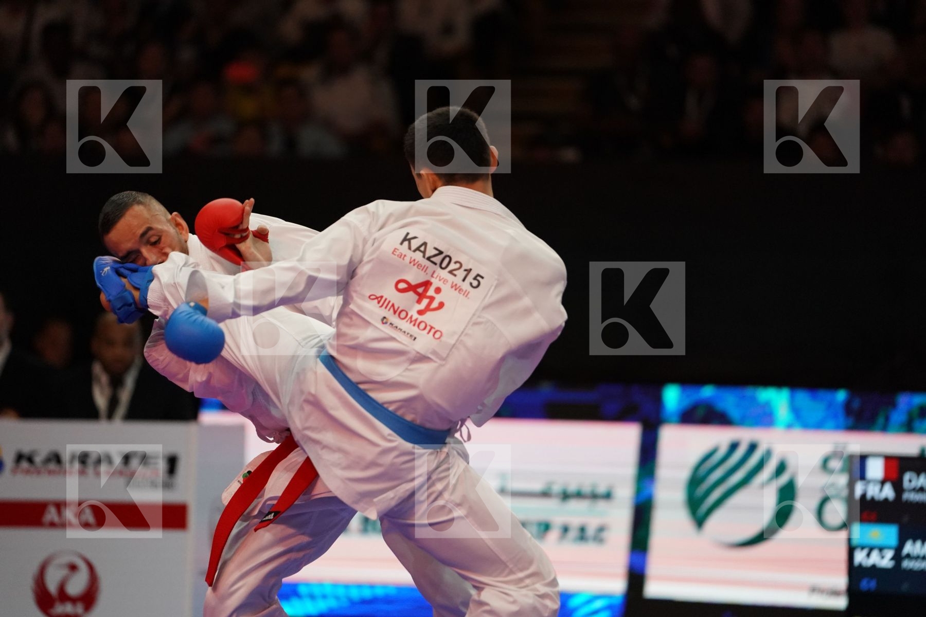DACOSTA STEVEN (FRANCE) VS AMIRALI DIDAR (KAZAKHSTAN) in Senior Kumite -67 Kg - Gold bout
